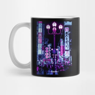 Tokyo Street Neon Synthwave Mug